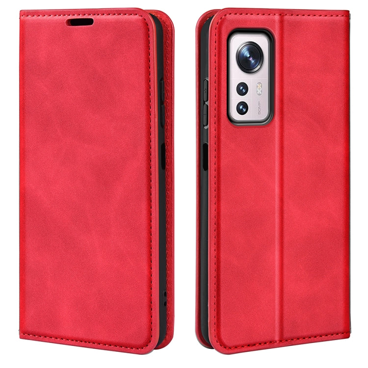 For Xiaomi 12 Pro Retro-skin Magnetic Suction Leather Phone Case