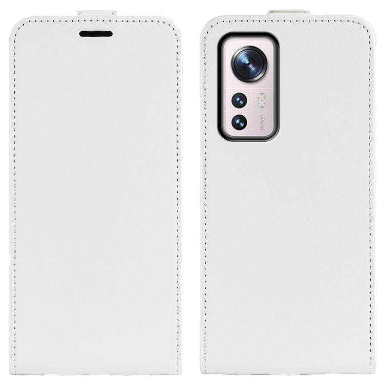 For Xiaomi 12 Pro R64 Texture Vertical Flip Leather Phone Case