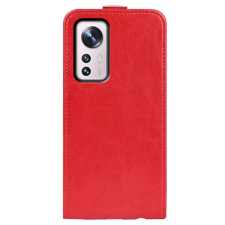 For Xiaomi 12 Pro R64 Texture Vertical Flip Leather Phone Case
