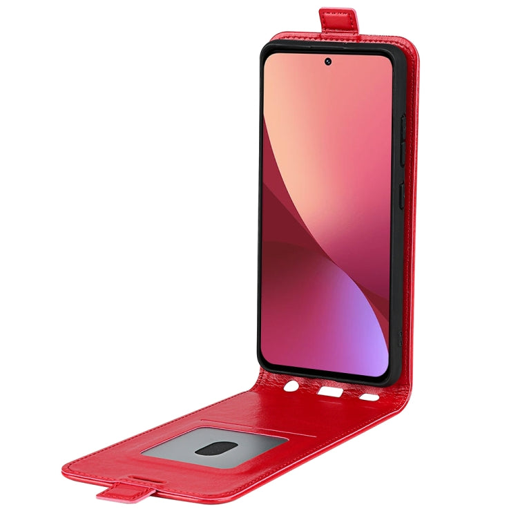 For Xiaomi 12 Pro R64 Texture Vertical Flip Leather Phone Case