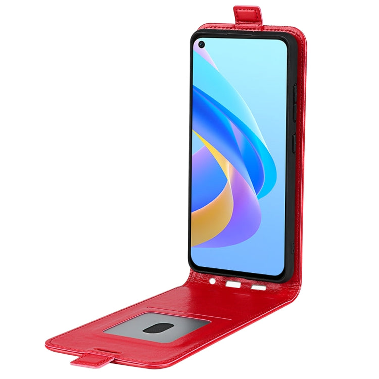 For OPPO A36 R64 Texture Vertical Flip Leather Phone Case