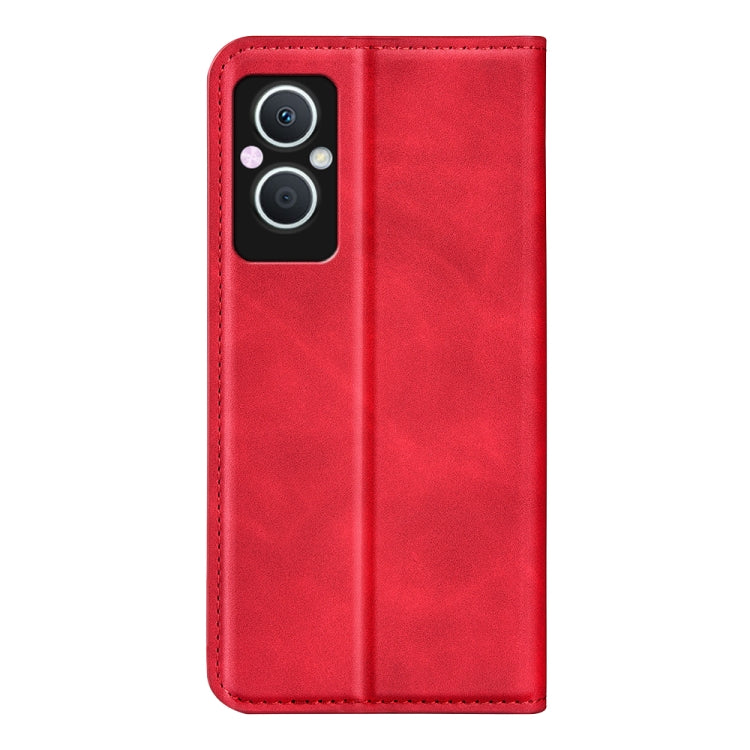 For OPPO A96 5G Retro-skin Magnetic Suction Leather Phone Case