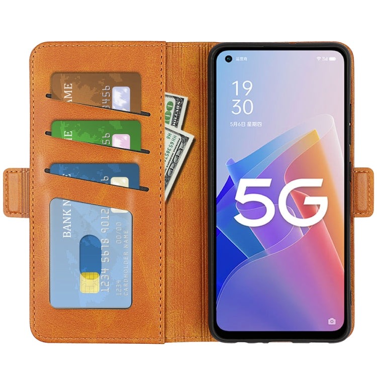 For OPPO A96 5G Dual-side Magnetic Buckle Leather Phone Case