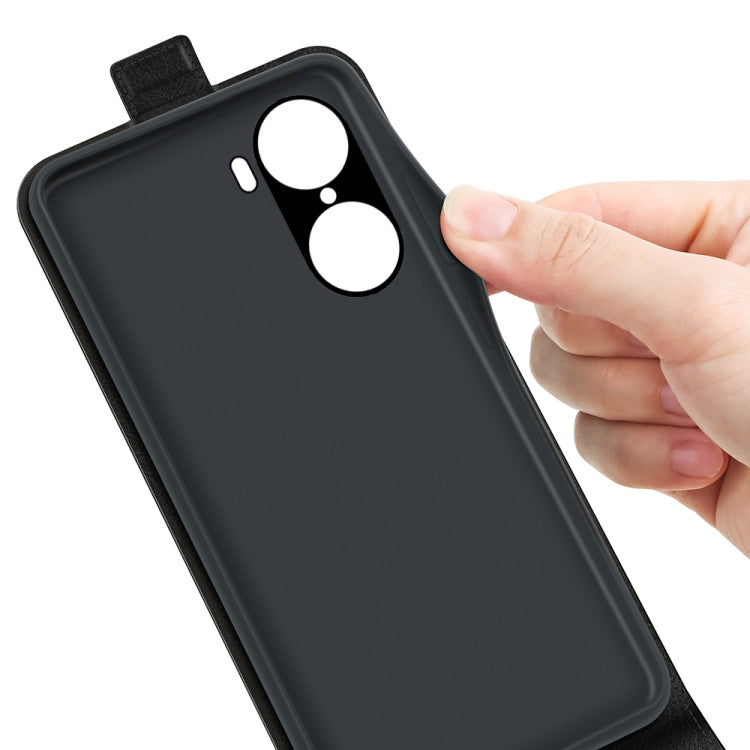 For Honor 60 R64 Texture Single Vertical Flip Leather Phone Case