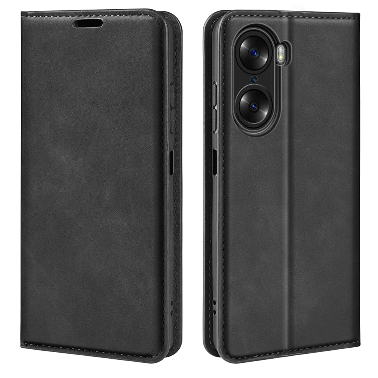 For Honor 60 Pro Retro-skin Magnetic Suction Leather Phone Case