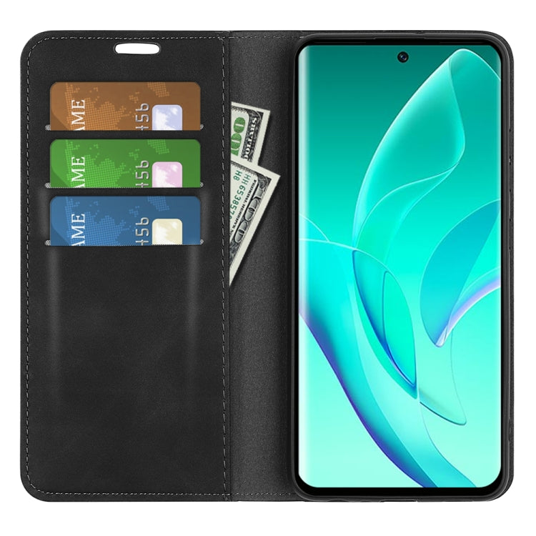 For Honor 60 Pro Retro-skin Magnetic Suction Leather Phone Case