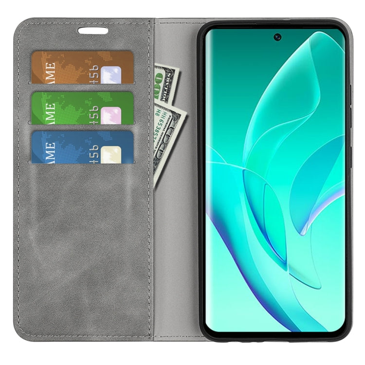 For Honor 60 Pro Retro-skin Magnetic Suction Leather Phone Case