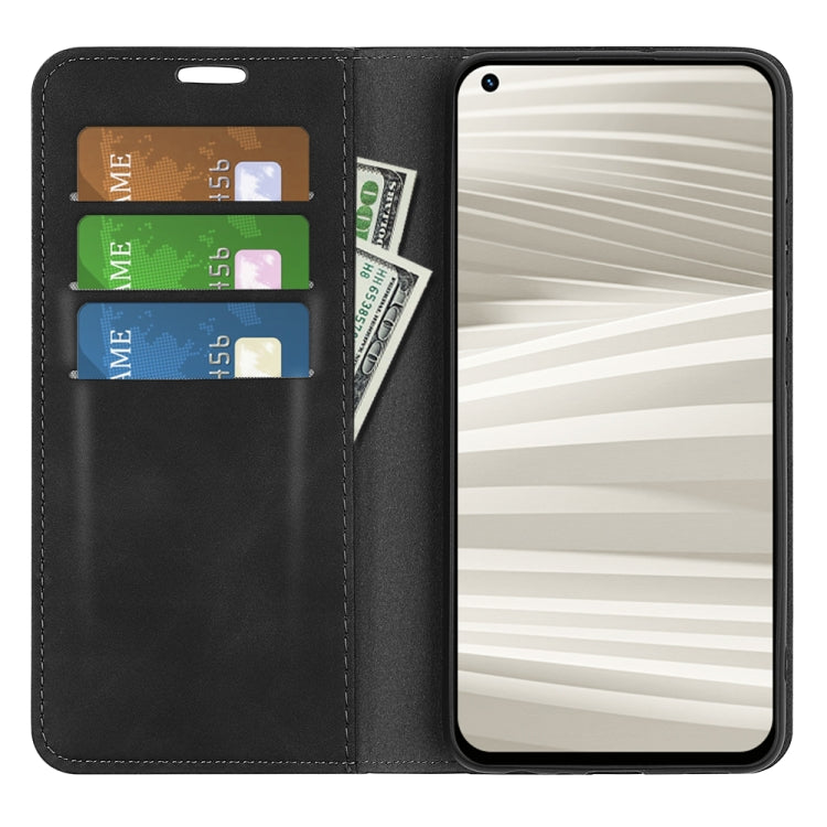 For OPPO Realme GT2 Pro 5G Retro-skin Magnetic Suction Leather Phone Case