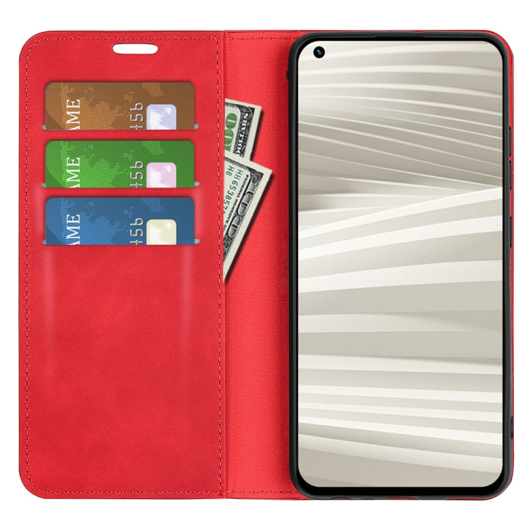 For OPPO Realme GT2 Pro 5G Retro-skin Magnetic Suction Leather Phone Case