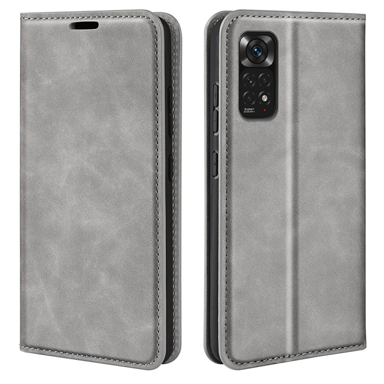 For Xiaomi Redmi Note 11 4G / Note 11S Retro-skin Magnetic Suction Leather Phone Case