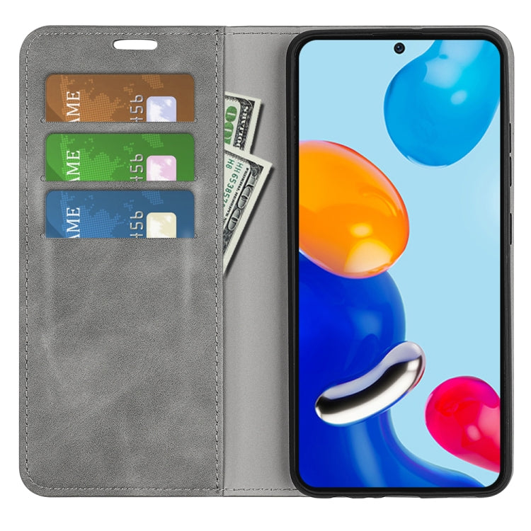 For Xiaomi Redmi Note 11 4G / Note 11S Retro-skin Magnetic Suction Leather Phone Case