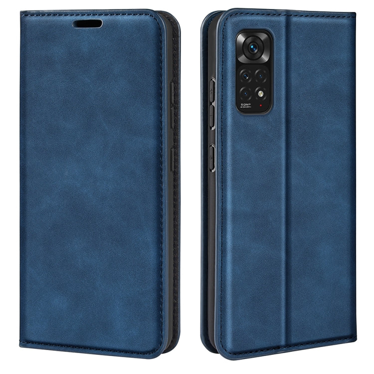 For Xiaomi Redmi Note 11 4G / Note 11S Retro-skin Magnetic Suction Leather Phone Case