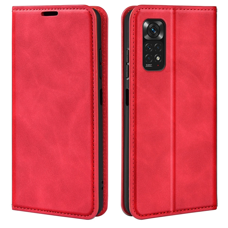 For Xiaomi Redmi Note 11 4G / Note 11S Retro-skin Magnetic Suction Leather Phone Case