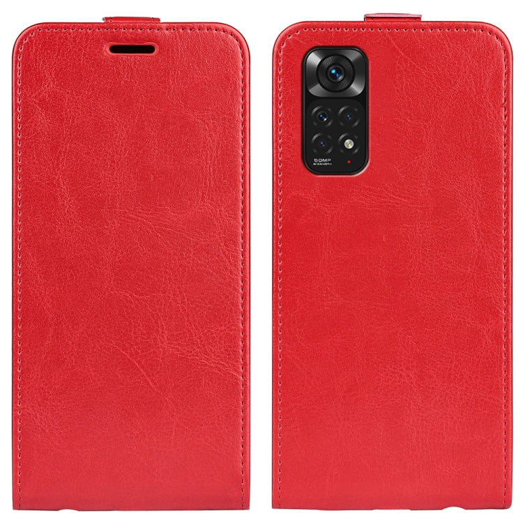 For Xiaomi Redmi Note 11 4G / Note 11S R64 Texture Vertical Flip Leather Phone Case