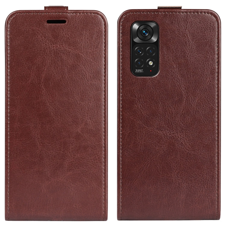 For Xiaomi Redmi Note 11 4G / Note 11S R64 Texture Vertical Flip Leather Phone Case