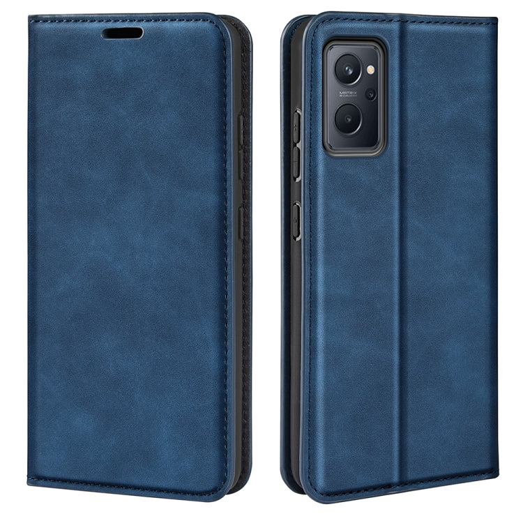 For OPPO Realme 9i Retro-skin Magnetic Suction Leather Phone Case