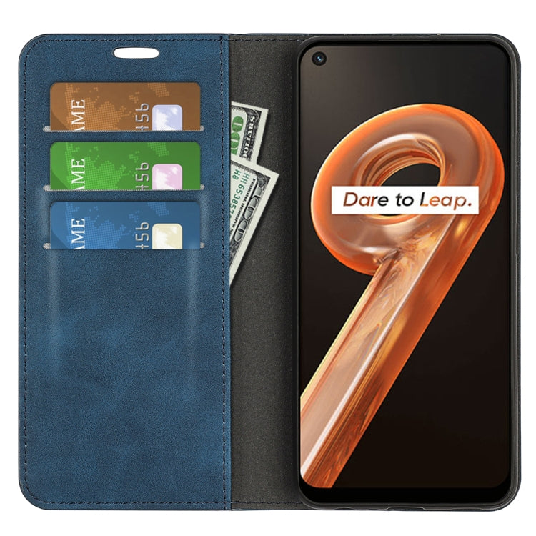 For OPPO Realme 9i Retro-skin Magnetic Suction Leather Phone Case