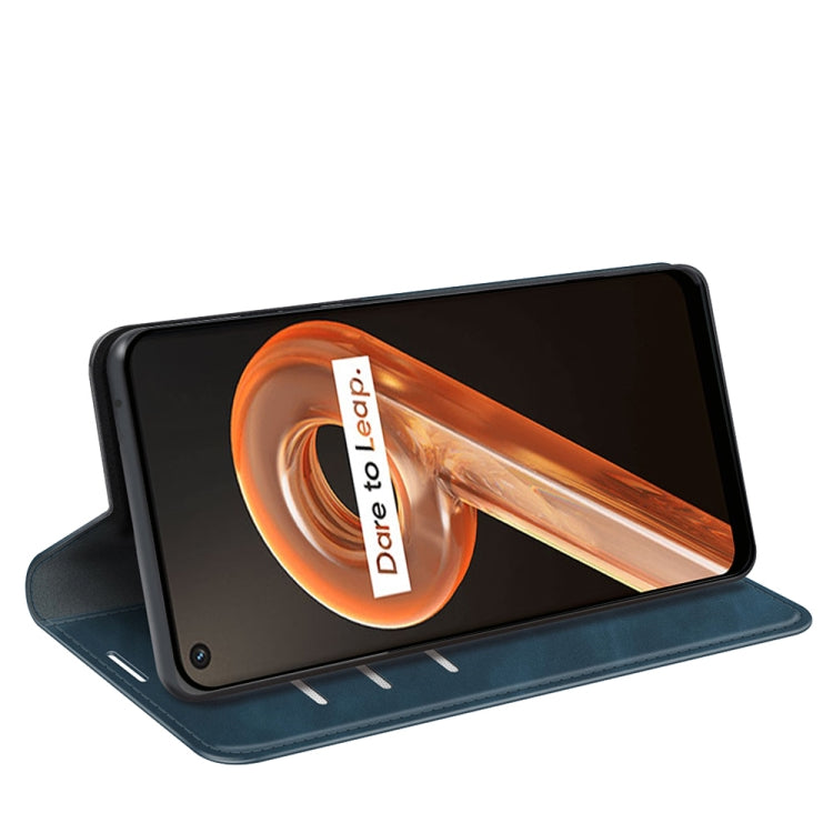 For OPPO Realme 9i Retro-skin Magnetic Suction Leather Phone Case