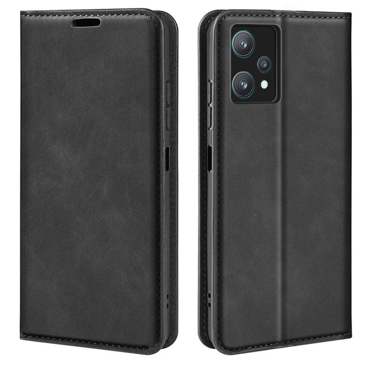 For OPPO Realme 9 Pro Retro-skin Magnetic Suction Leather Phone Case