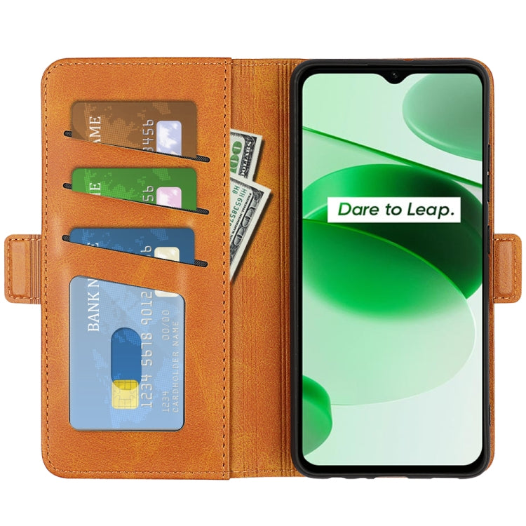 For OPPO Realme C35 Dual-side Magnetic Buckle Leather Phone Case