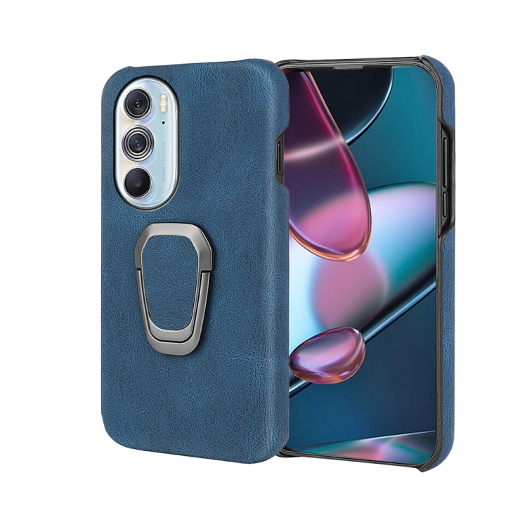For Motorola Moto Edge X30 Ring Holder PU Phone Case