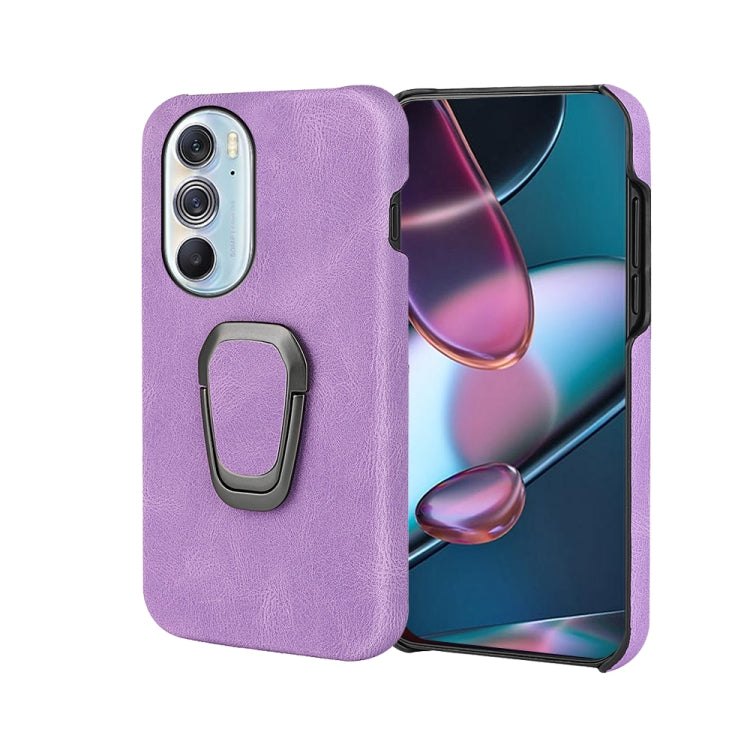 For Motorola Moto Edge X30 Ring Holder PU Phone Case