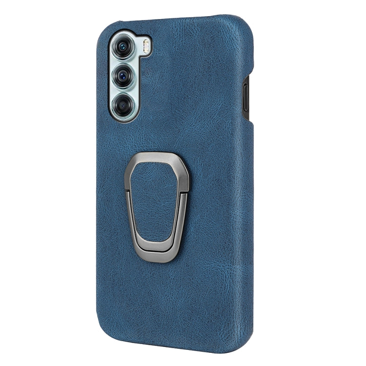 For Motorola Moto Edge S30 Ring Holder PU Phone Case