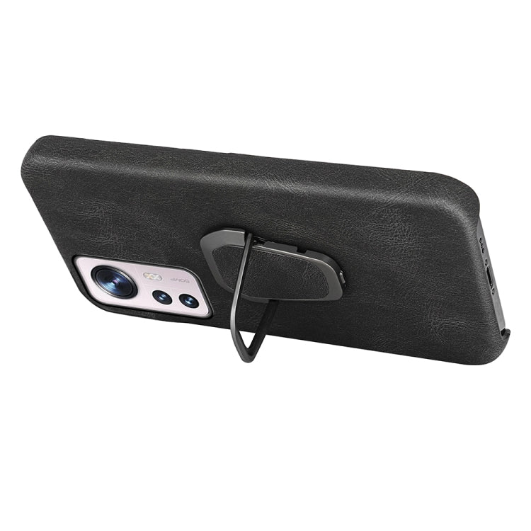 Ring Holder PU Phone Case For Xiaomi 12