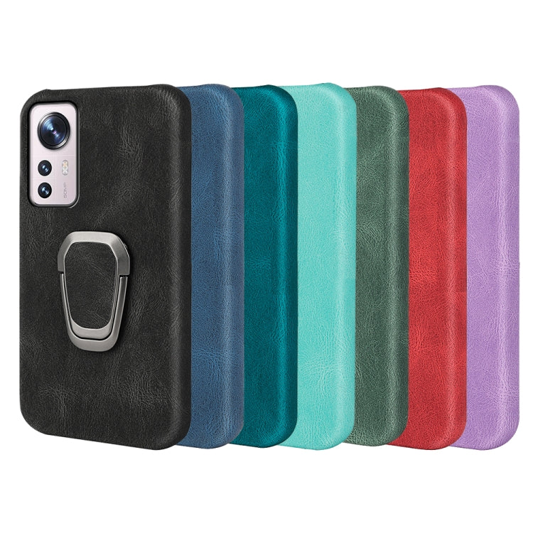 Ring Holder PU Phone Case For Xiaomi 12
