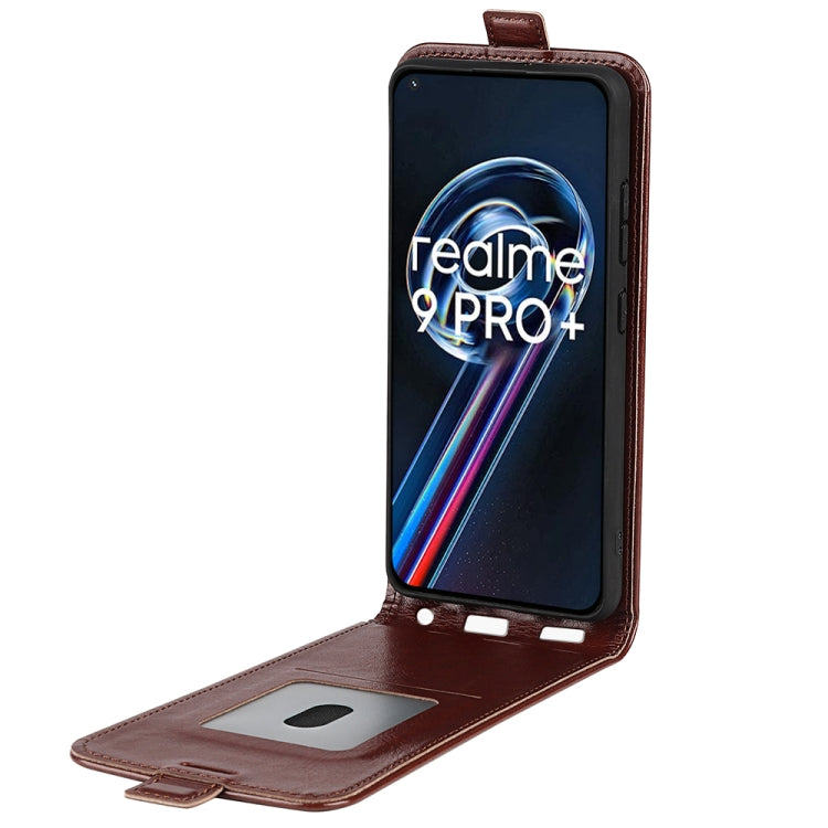 For OPPO Realme 9 Pro+ R64 Texture Vertical Flip Leather Phone Case