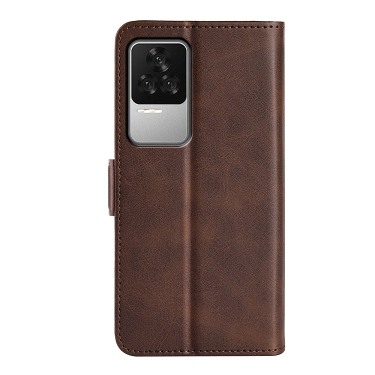 For Xiaomi Redmi K50 Dual-side Magnetic Buckle Leather Phone Case