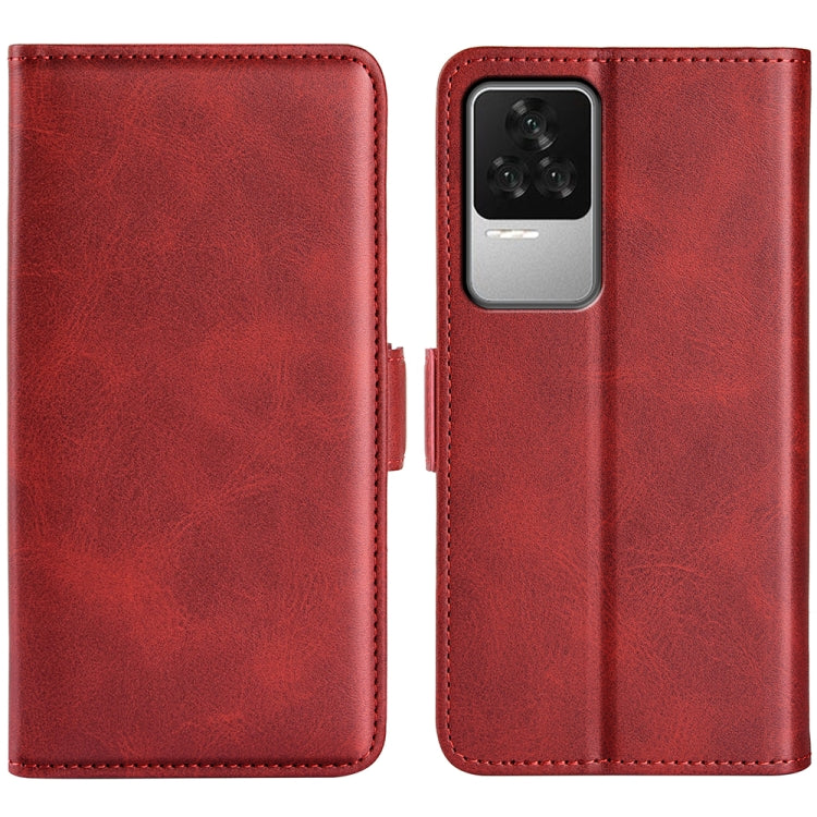 For Xiaomi Redmi K50 Dual-side Magnetic Buckle Leather Phone Case