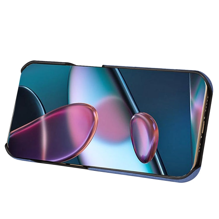 Ring Holder Honeycomb PU Phone Case For Motorola Edge X30