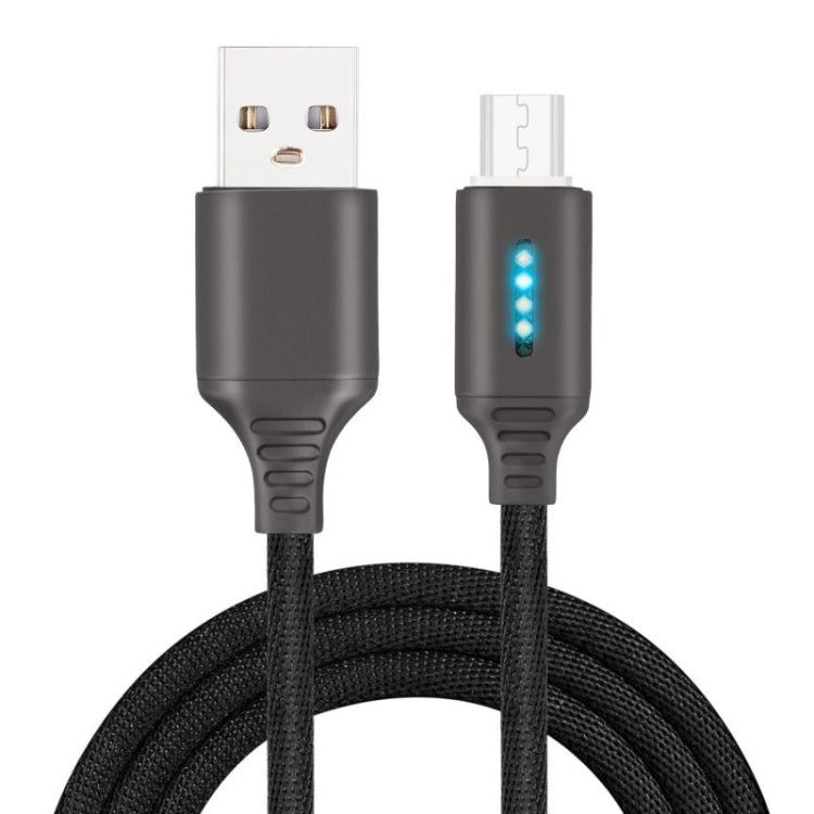 Micro USB Interface Zinc Alloy Marquee Luminous Intelligent Automatic Power off Charging Data Cable