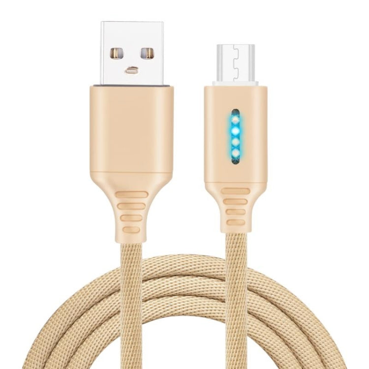 Micro USB Interface Zinc Alloy Marquee Luminous Intelligent Automatic Power off Charging Data Cable