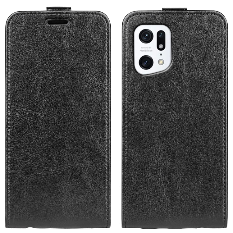 For OPPO Find X5 R64 Texture Vertical Flip Leather Phone Case