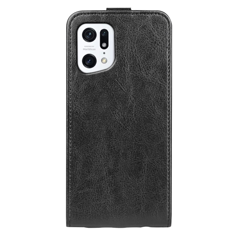 For OPPO Find X5 R64 Texture Vertical Flip Leather Phone Case