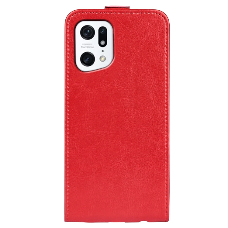 For OPPO Find X5 R64 Texture Vertical Flip Leather Phone Case