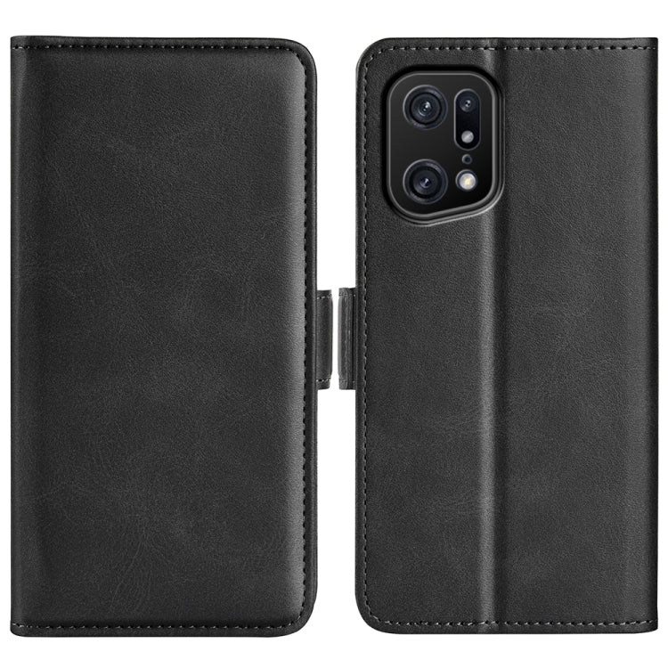 For OPPO Find X5 Pro Dual-side Magnetic Buckle Leather Phone Case