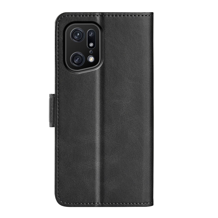 For OPPO Find X5 Pro Dual-side Magnetic Buckle Leather Phone Case