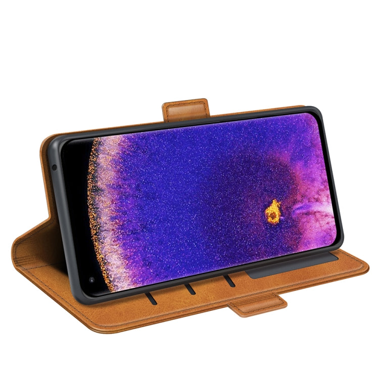 For OPPO Find X5 Pro Dual-side Magnetic Buckle Leather Phone Case