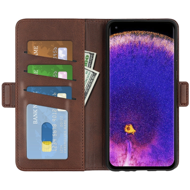 For OPPO Find X5 Pro Dual-side Magnetic Buckle Leather Phone Case