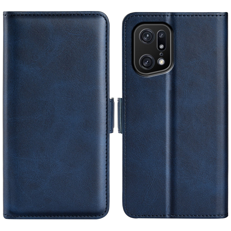 For OPPO Find X5 Pro Dual-side Magnetic Buckle Leather Phone Case