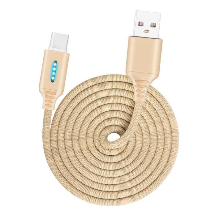 USB-C / Type-C Interface Zinc Alloy Marquee Luminous Intelligent Automatic Power off Charging Data Cable