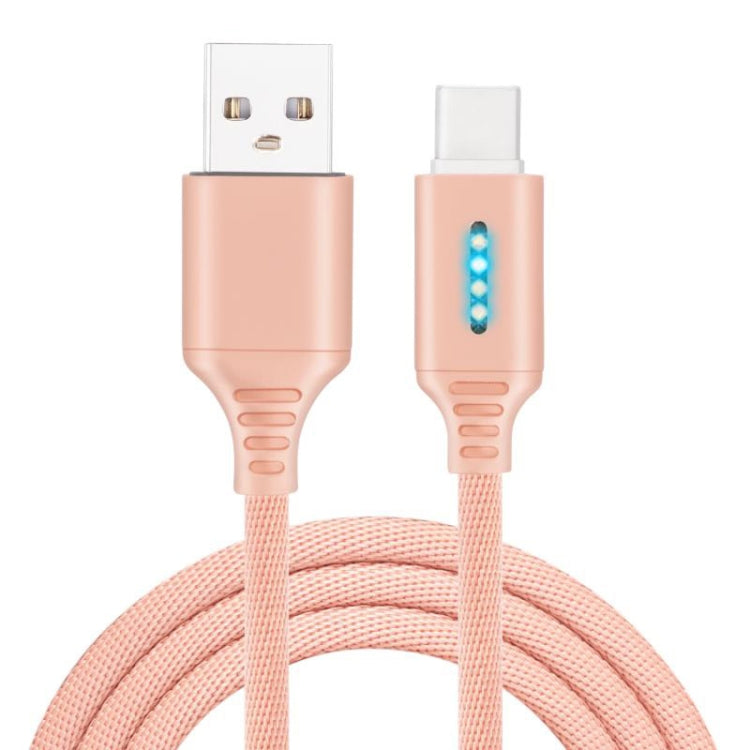 USB-C / Type-C Interface Zinc Alloy Marquee Luminous Intelligent Automatic Power off Charging Data Cable
