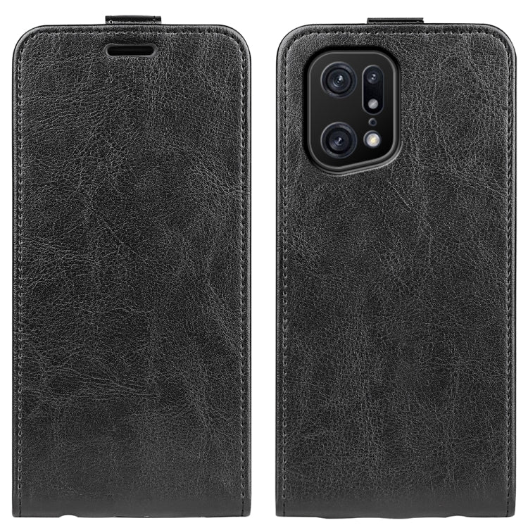 For OPPO Find X5 Pro R64 Texture Vertical Flip Leather Phone Case