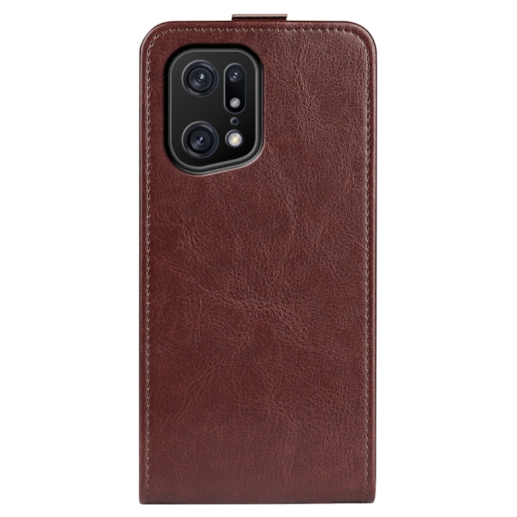 For OPPO Find X5 Pro R64 Texture Vertical Flip Leather Phone Case