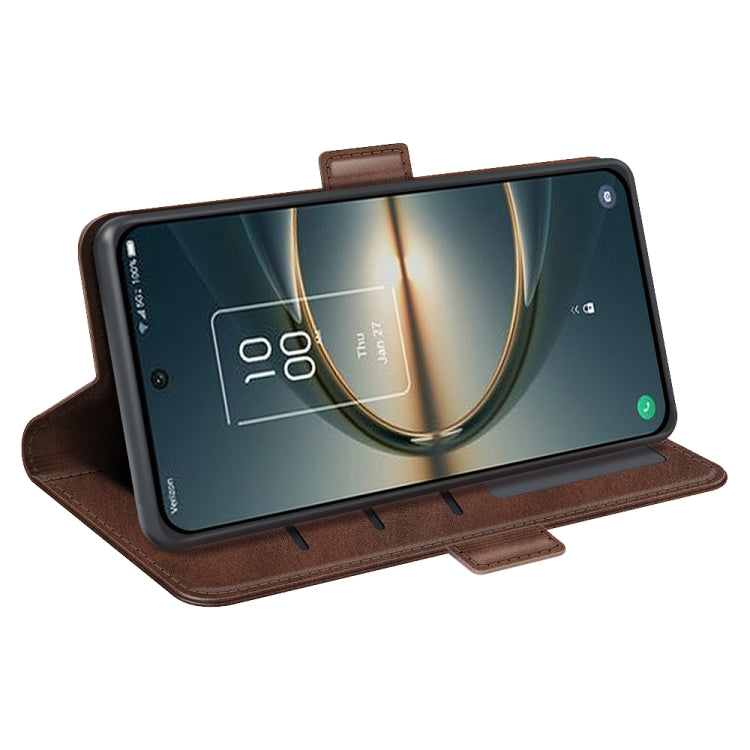 For TCL 30V 5G Dual-side Magnetic Buckle Leather Phone Case