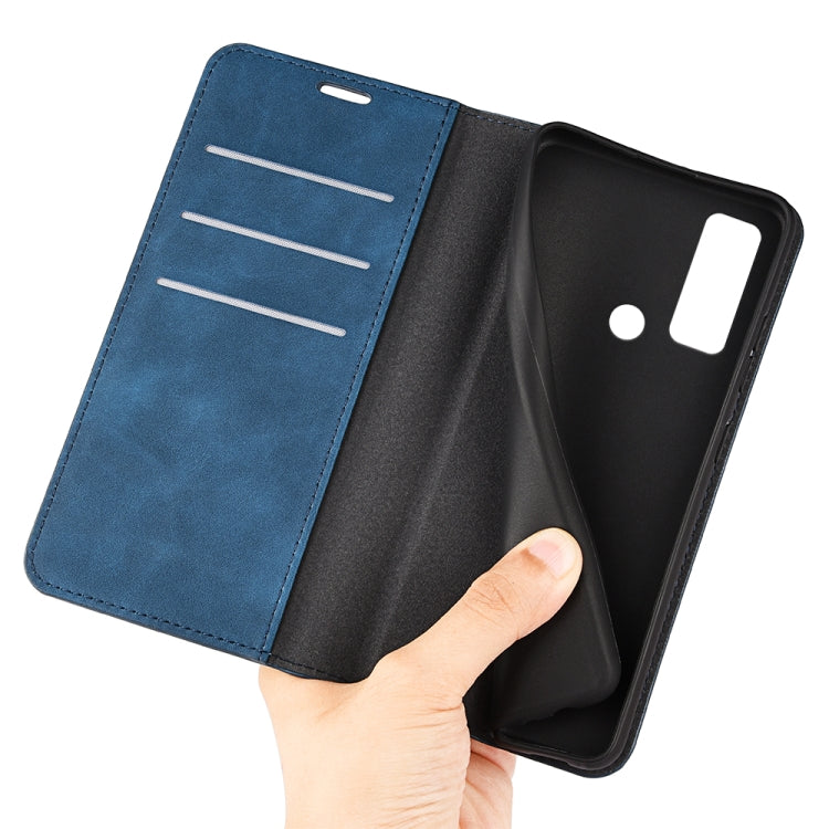 For TCL 30 V 5G Retro-skin Magnetic Suction Leather Phone Case