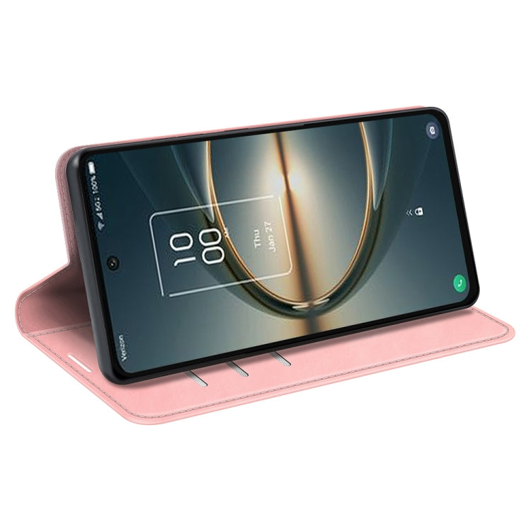 For TCL 30 V 5G Retro-skin Magnetic Suction Leather Phone Case